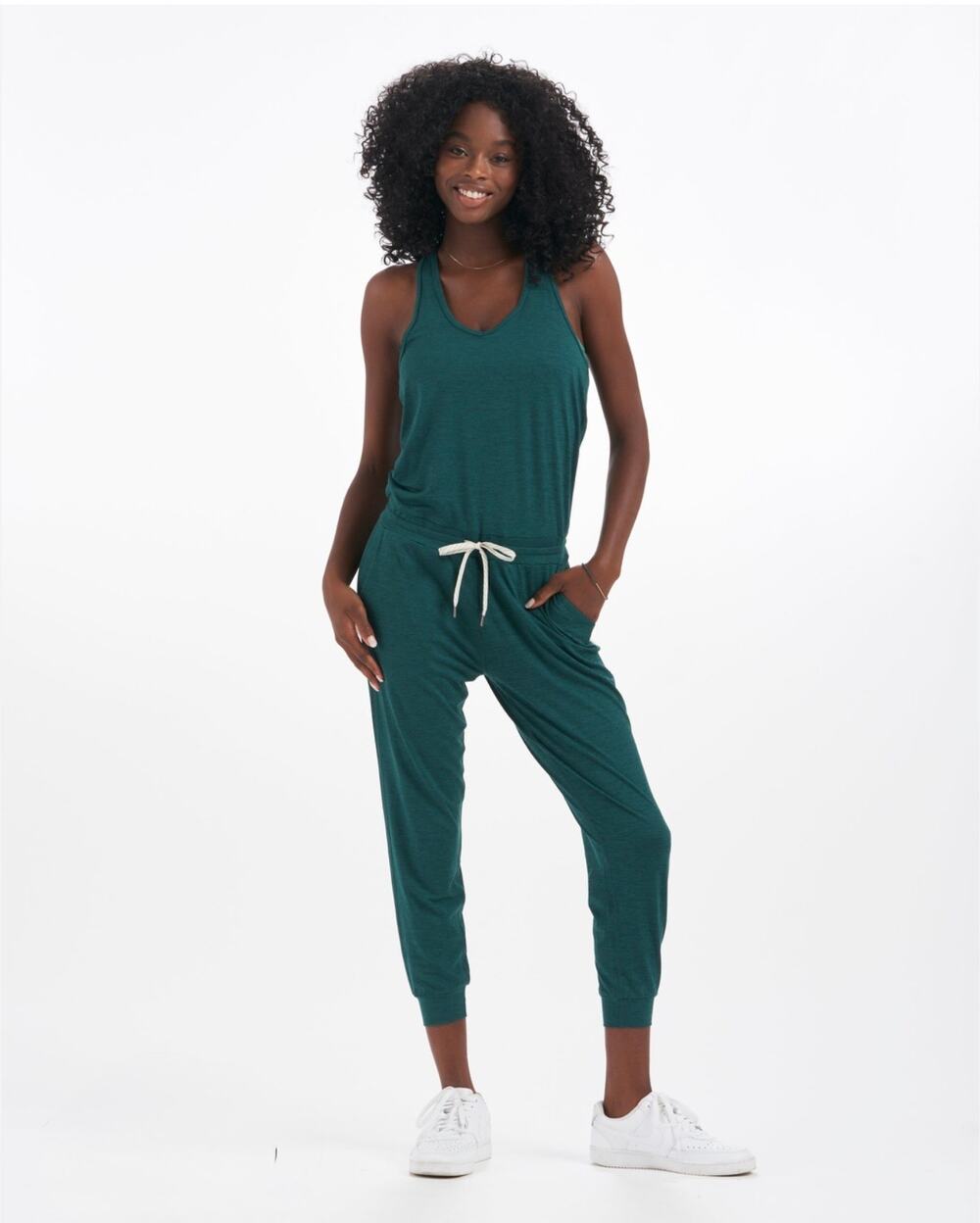 Vuori Women's Jade Heather Sleeveless Lux Jumpsuit Size S